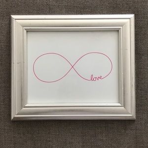 Infinity love print 8x10 framed